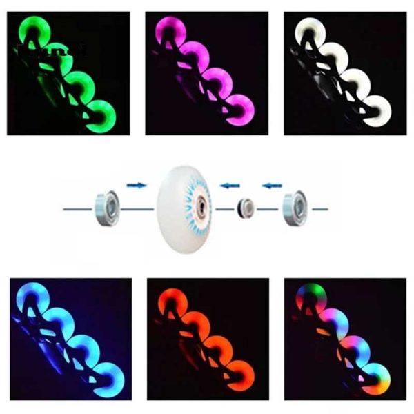 چرخ اسکیت فلایینگ ایگل مدل چراغ دار و جرقه ای با نورهای LED و افکت جرقه‌ای جذاب